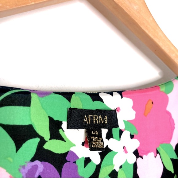 AFRM Indy 70’s Hippie Vibes Neon Garden Floral Cut-Out Bodysuit - Picture 11 of 12